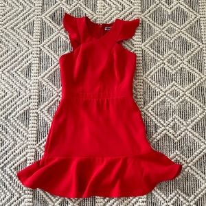 Chelsea28 Womens Red Cross Front Cocktail Party Dress